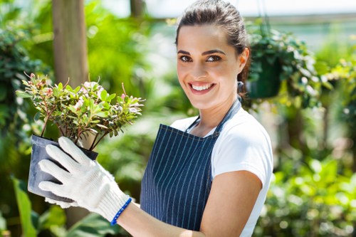 Professional gardener working in an Ilford garden